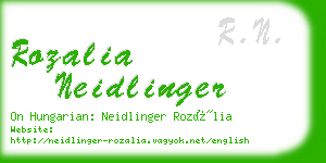 rozalia neidlinger business card